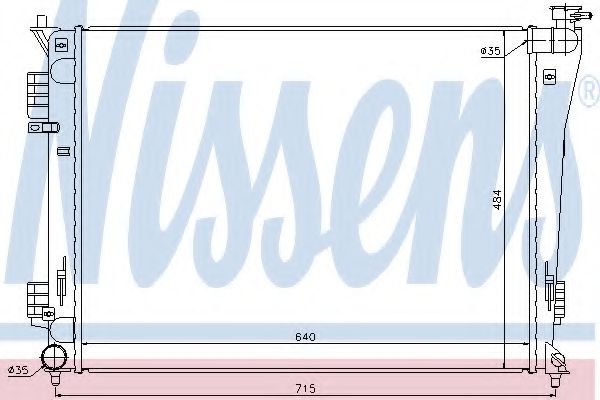Радиатор охлаждения двигателя NISSENS 67550