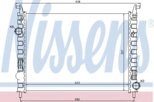 Радиатор охлаждения двигателя NISSENS 617862