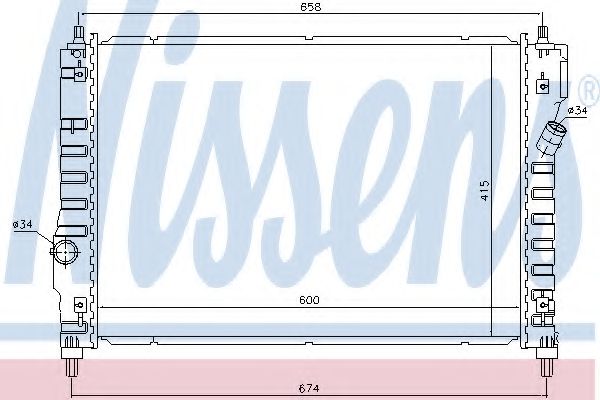 Радиатор охлаждения двигателя NISSENS 61628