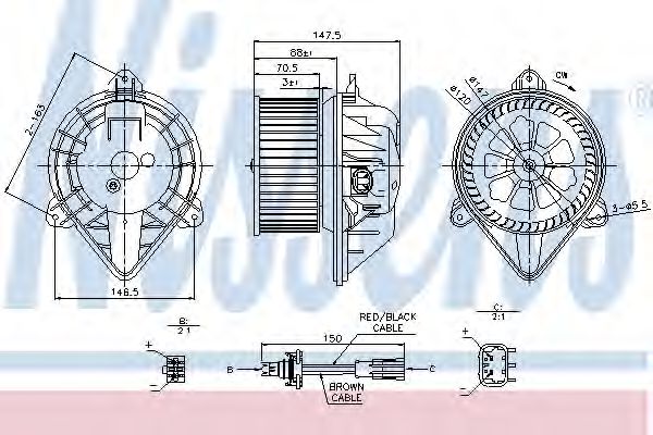Вентилятор салона NISSENS 87024