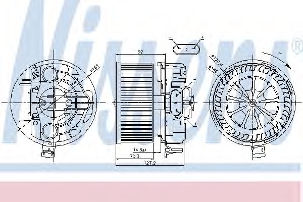 Вентилятор салона NISSENS 87043