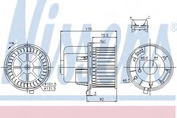 Вентилятор салона NISSENS 87061