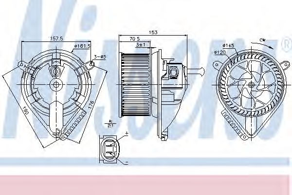 Вентилятор салона NISSENS 87095