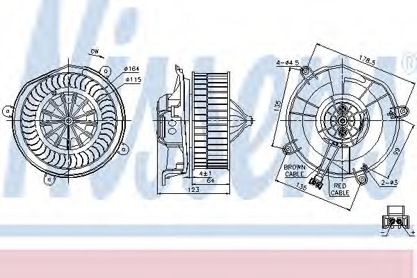 Вентилятор салона NISSENS 87104