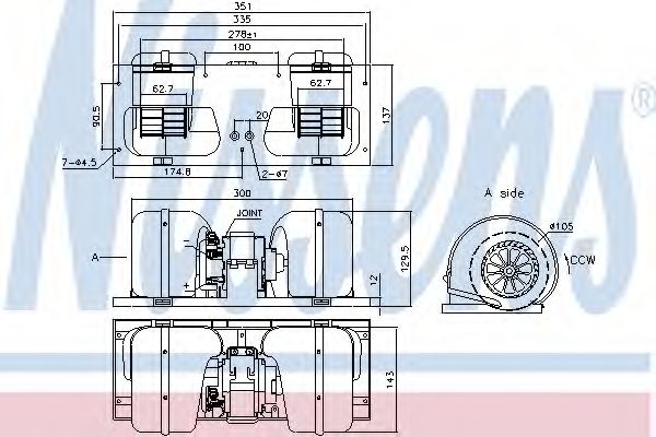 Вентилятор салона NISSENS 87141