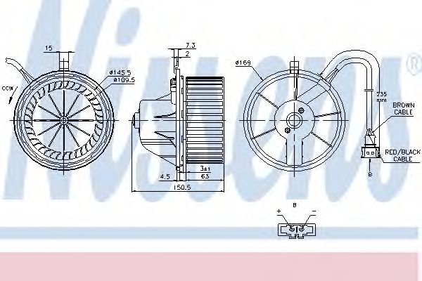 Вентилятор салона NISSENS 87155
