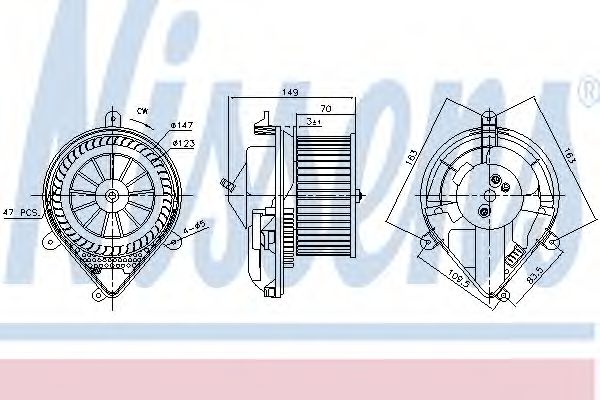 Вентилятор салона NISSENS 87175