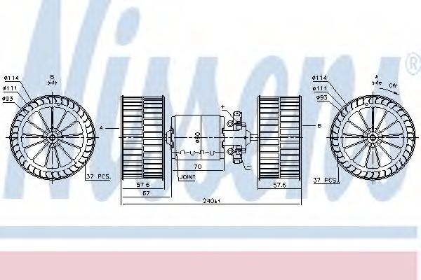 Вентилятор салона NISSENS 87192