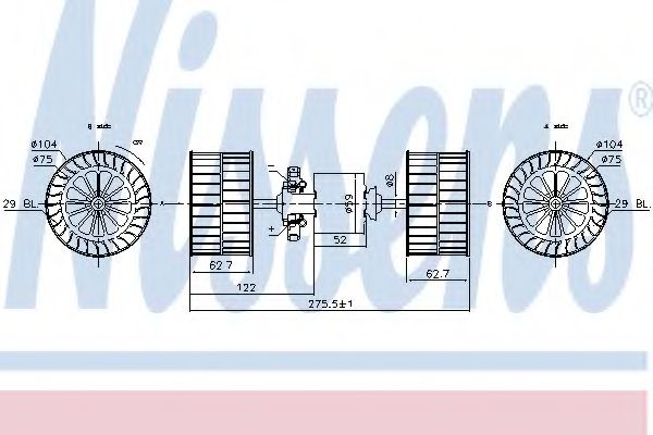 Вентилятор салона NISSENS 87193