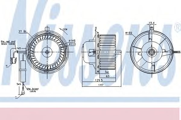 Вентилятор салона NISSENS 87404