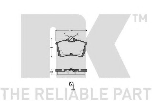 Тормозные колодки NK 222631