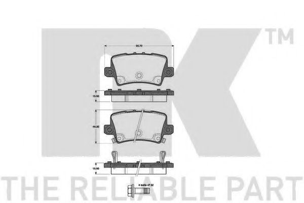 Тормозные колодки NK 222639