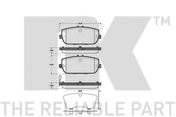 Тормозные колодки NK 223253
