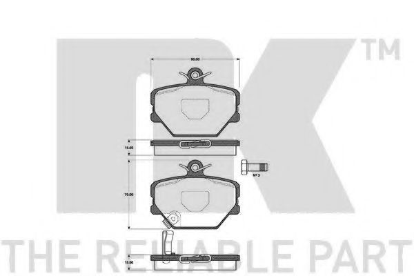 Тормозные колодки NK 223344