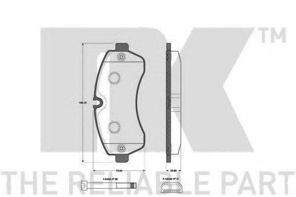 Тормозные колодки NK 223364
