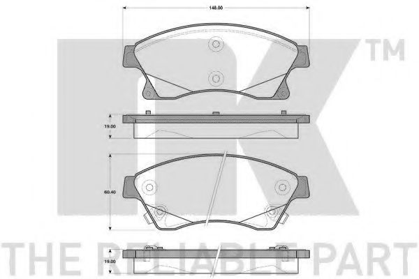 Тормозные колодки NK 223644