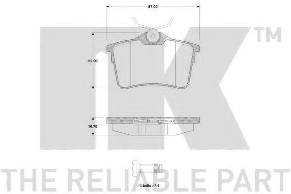 Тормозные колодки NK 223748