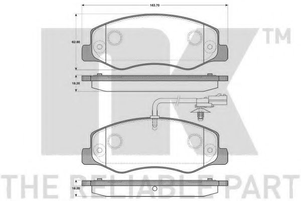 Тормозные колодки NK 223965