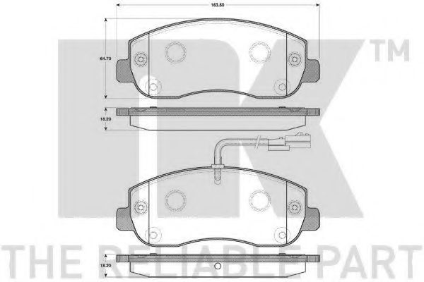 Тормозные колодки NK 223966