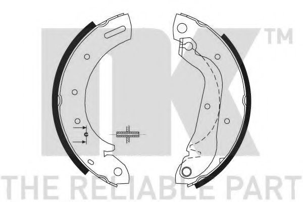 Тормозные колодки барабанные NK 2722597