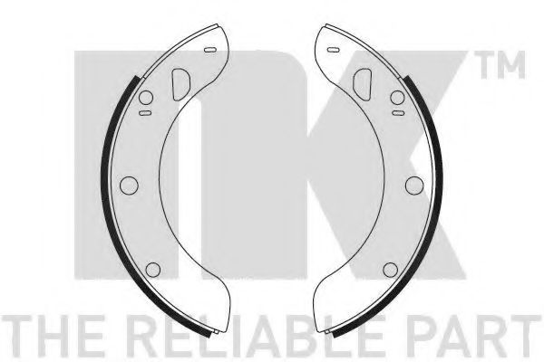 Тормозные колодки барабанные nk 2725045