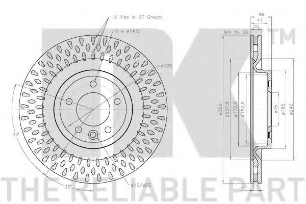Тормозной диск NK 314052