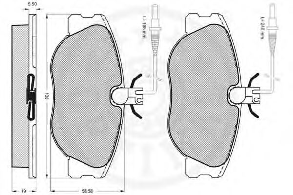 Тормозные колодки OPTIMAL 10043
