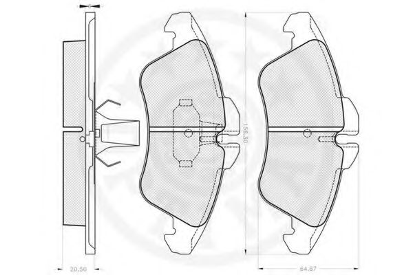 Тормозные колодки OPTIMAL 10050