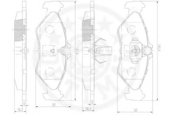 Тормозные колодки OPTIMAL 10051