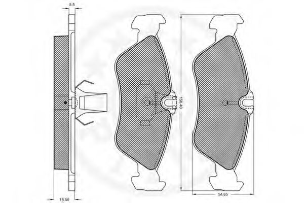 Тормозные колодки OPTIMAL 10052