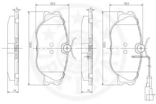 Тормозные колодки OPTIMAL 10054