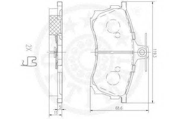 Тормозные колодки OPTIMAL 10056