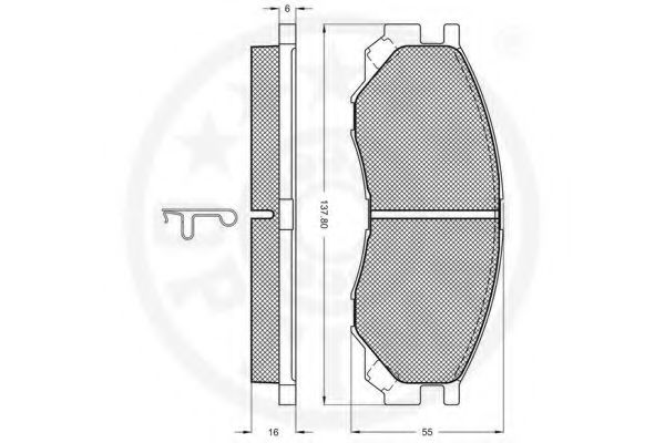 Тормозные колодки OPTIMAL 10057