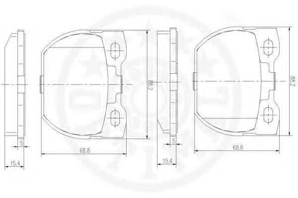 Тормозные колодки OPTIMAL 10058