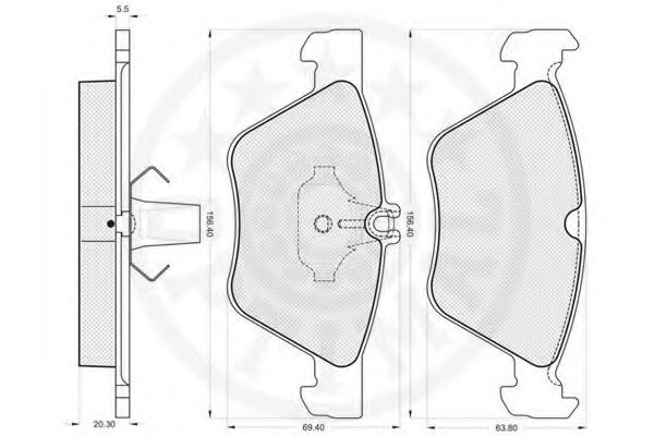 Тормозные колодки OPTIMAL 10088