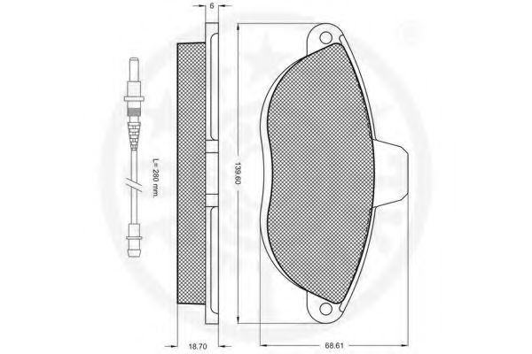 Тормозные колодки OPTIMAL 10089