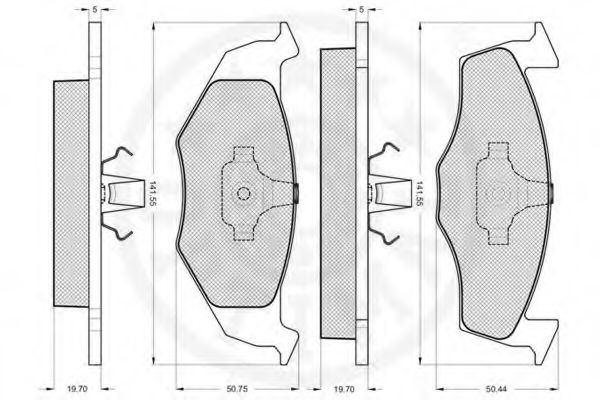 Тормозные колодки OPTIMAL 10106