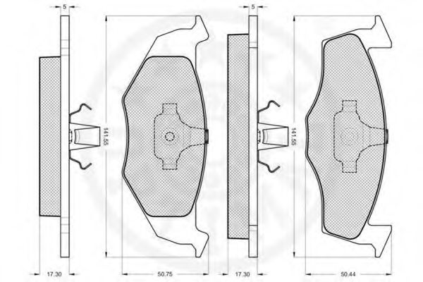Тормозные колодки OPTIMAL 10128