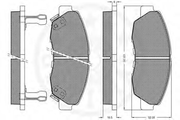 Тормозные колодки OPTIMAL 10133