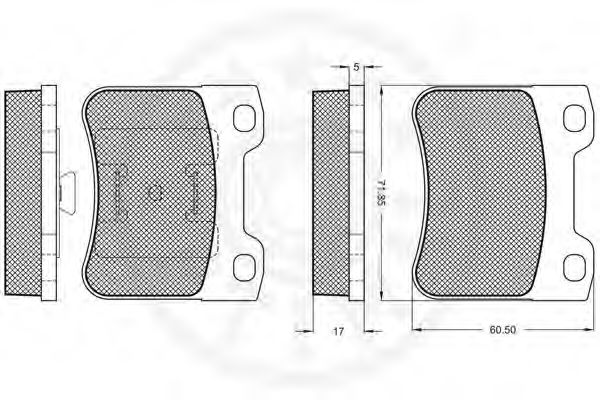 Тормозные колодки OPTIMAL 10135