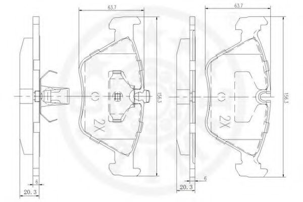 Тормозные колодки OPTIMAL 10141