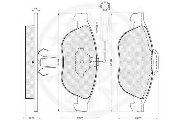 Тормозные колодки OPTIMAL 10227