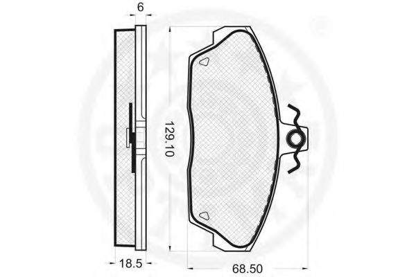 Тормозные колодки OPTIMAL 10259