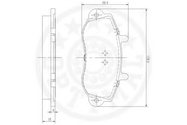 Тормозные колодки OPTIMAL 10270