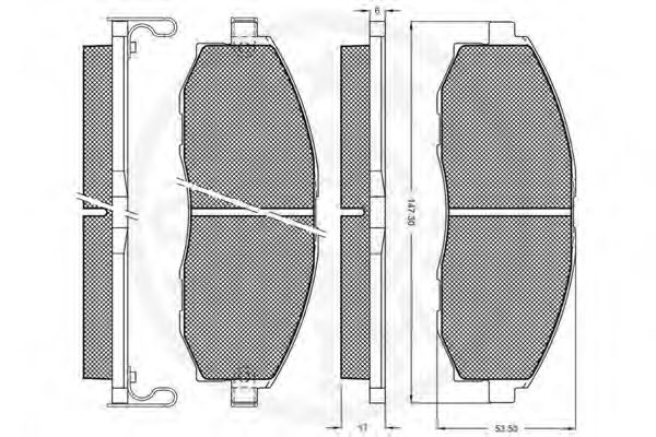 Тормозные колодки OPTIMAL 10327