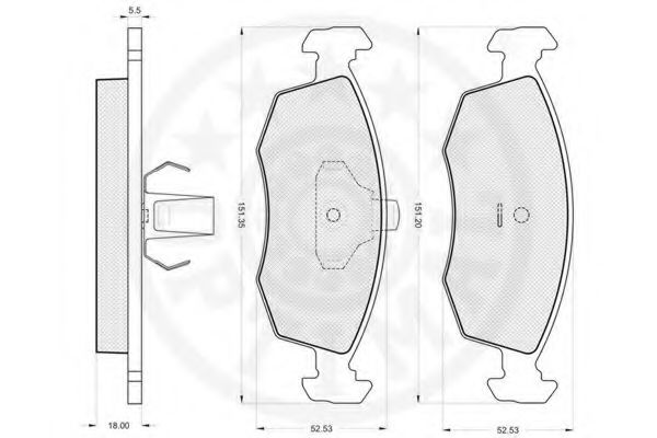 Тормозные колодки OPTIMAL 10386