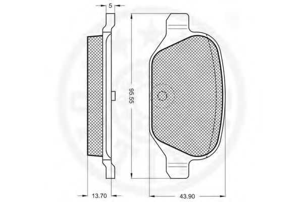 Тормозные колодки OPTIMAL 10390
