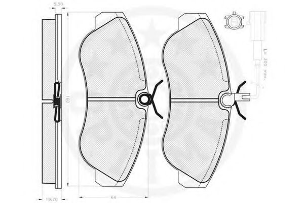Тормозные колодки OPTIMAL 10489