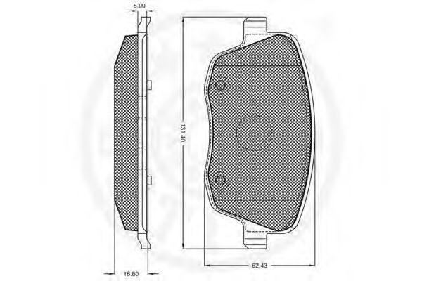 Тормозные колодки OPTIMAL 10492