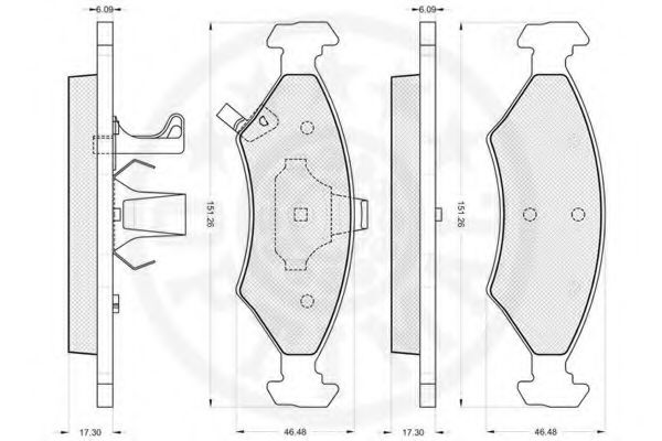 Тормозные колодки OPTIMAL 12068